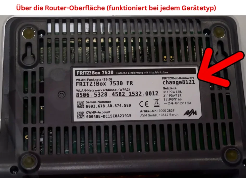 Die Standard-IP-Adresse des Routers